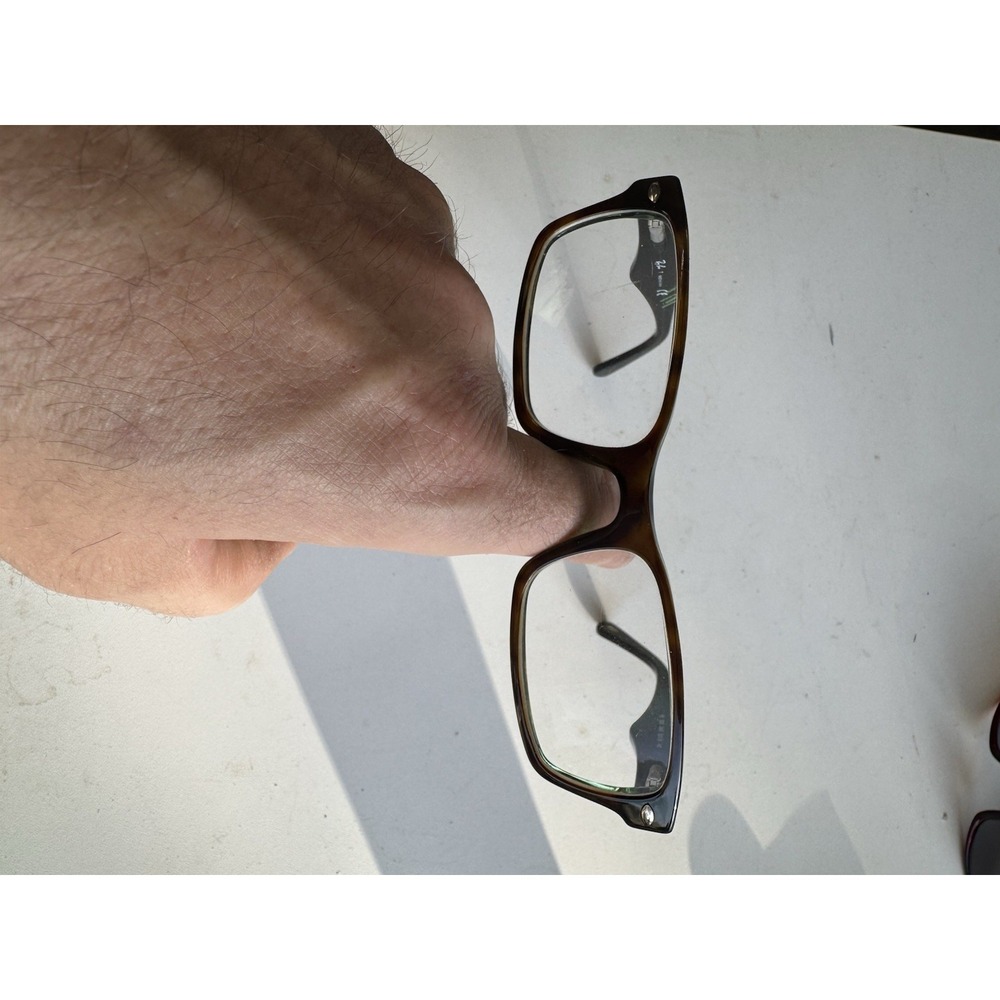 Ray-Ban RB5206 2445 Eyeglasses Frames Green Brown Tortoise Rectangle 52-18-140